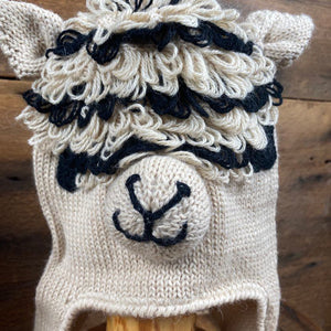Alpaca Face Hat with Ear Flaps