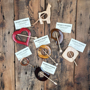 Hand-Made Wooden Sweater Pins