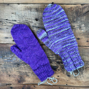 Three-In-One Hand-Knit Mittens