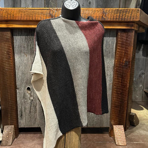 Two Point Knit Ponchos - Natural and Dyed