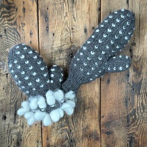 Thrum Knit Mittens - Natural Colours