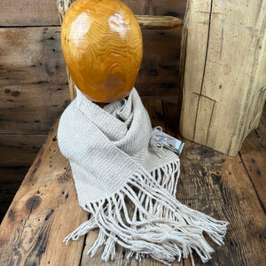 Custom Hand-Knit Scarf - Natural