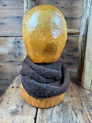 Mixed Texture Boucle Infinity Scarf