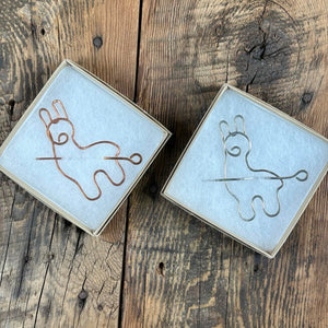 Metal Alpaca Sweater/Shawl Pin