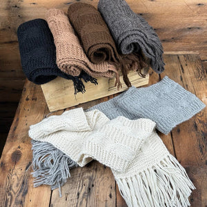 Hand-Made Cable-Knit Scarf