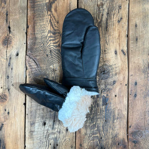 Alpaca Fur-Lined Leather Mittens