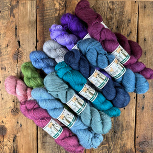 Fine-Weight Yarn - Hand-Dyed Colourful