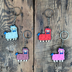 Vinyl Alpaca Tag Keychains