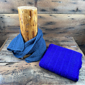 Cable and Lace Knit Scarf - Dyed