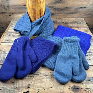 Cable and Lace Knit Scarf - Dyed