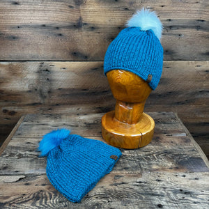 Bluff Beanie with Removable Pompom - Dyed