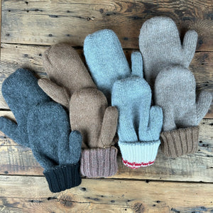 Men's Heavy-Knit Reversible Mittens