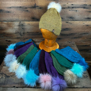 Bay of Fundy Hat with Removable Pom Pom - Dyed