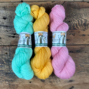 100% Alpaca Co-oped Fine-Weight Yarn - Hand-Dyed