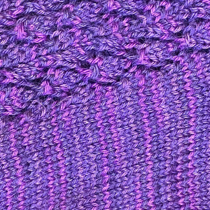 Detailed Hand-Knit Ladies' Socks - Hand-Painted Yarn - by Marcella