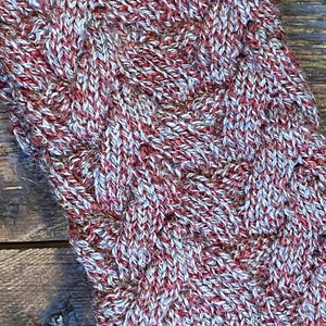 Detailed Patterned Hand-Knit Ladies' Socks - by Marcella