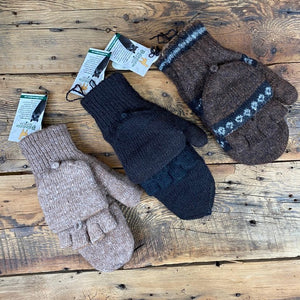 Peruvian Double-Knit Reversible Glittens