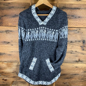 Tapered Traditional Sweater with Hood