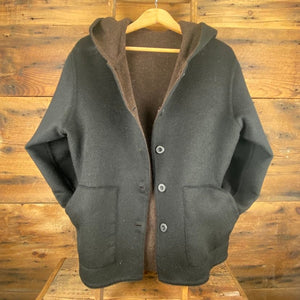 Hooded Women's Fully-Reversible Felted Coat