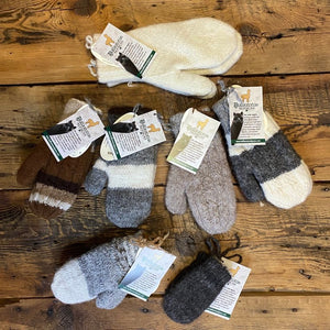 Children's Peruvian Double-Knit Reversible Mittens