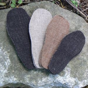 Insoles with Burlap Layer