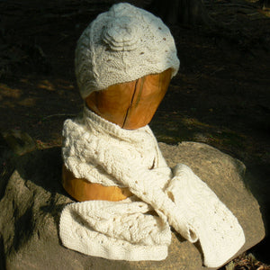 Flower Hat and Scarf Set