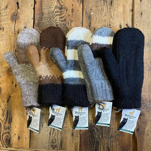 Peruvian Double-Knit Reversible Mittens