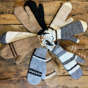 Peruvian Double-Knit Reversible Mittens