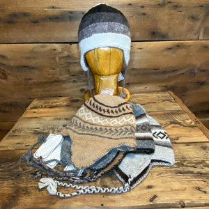 Peruvian Double-Knit Reversible Ear Flap Hats