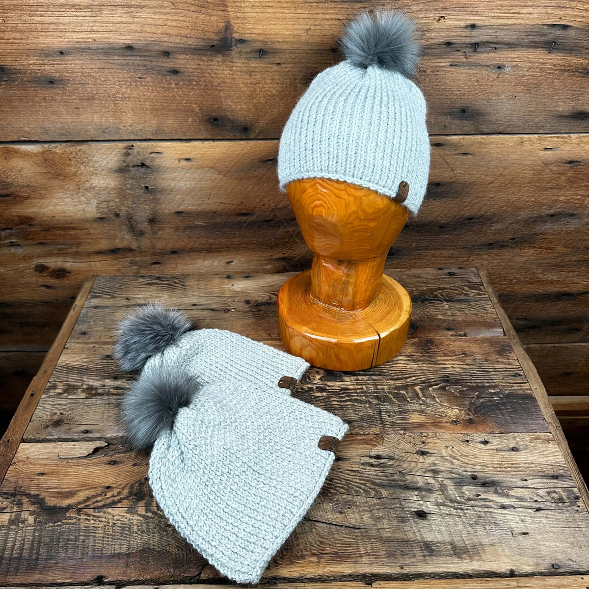 Bluff Beanie with Removable Pompom - Natural