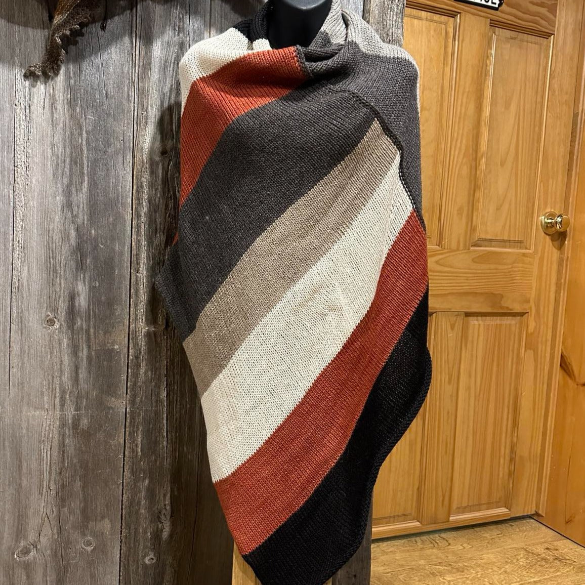 One Point Knit Ponchos - Natural and Dyed