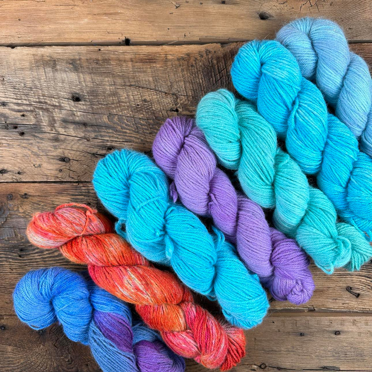 Medium-Weight Farming Co-op Yarn - Hand-Dyed