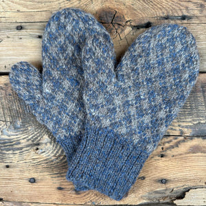 Hand-Knit Patterned Mittens