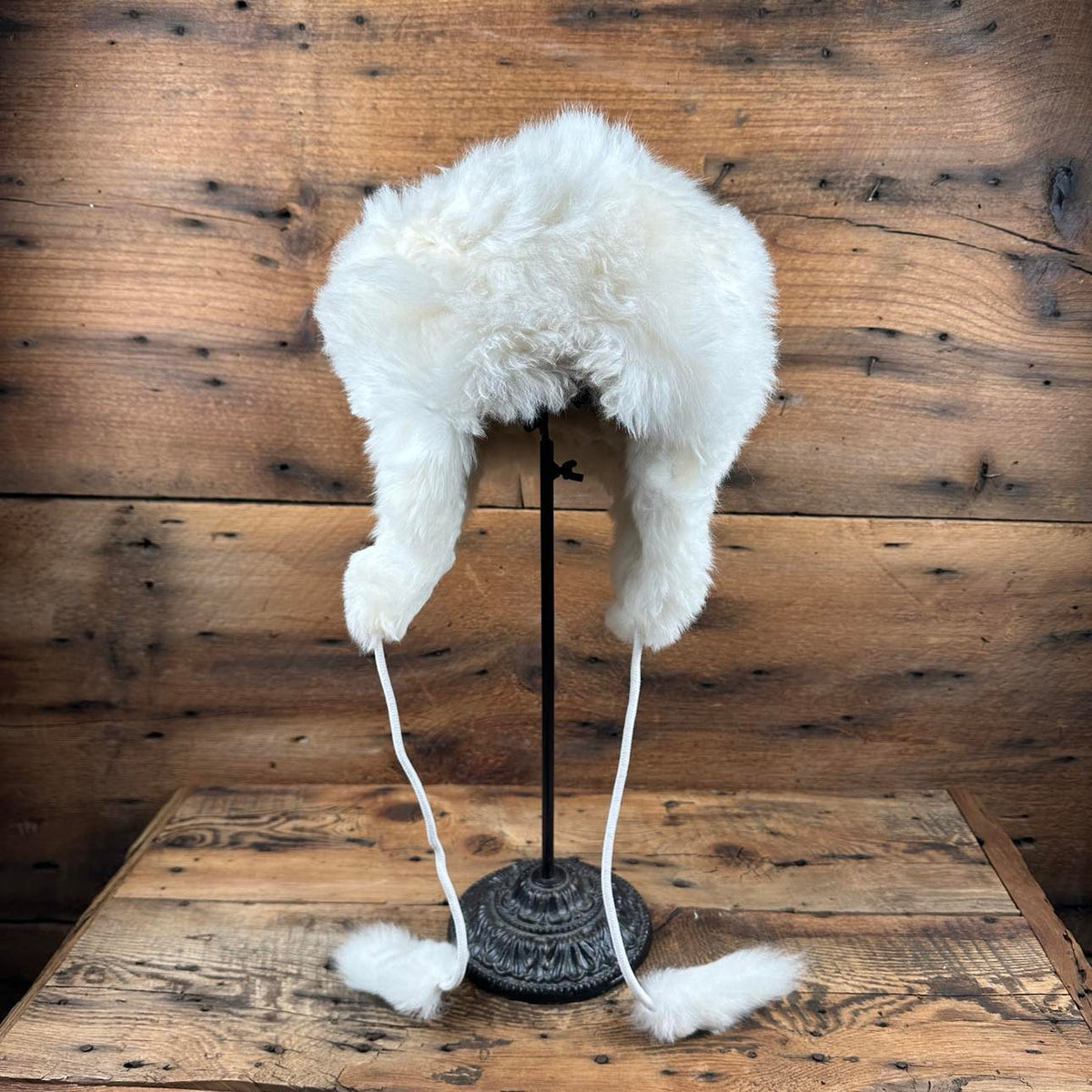 Alpaca Fur Hat with Ear Flaps