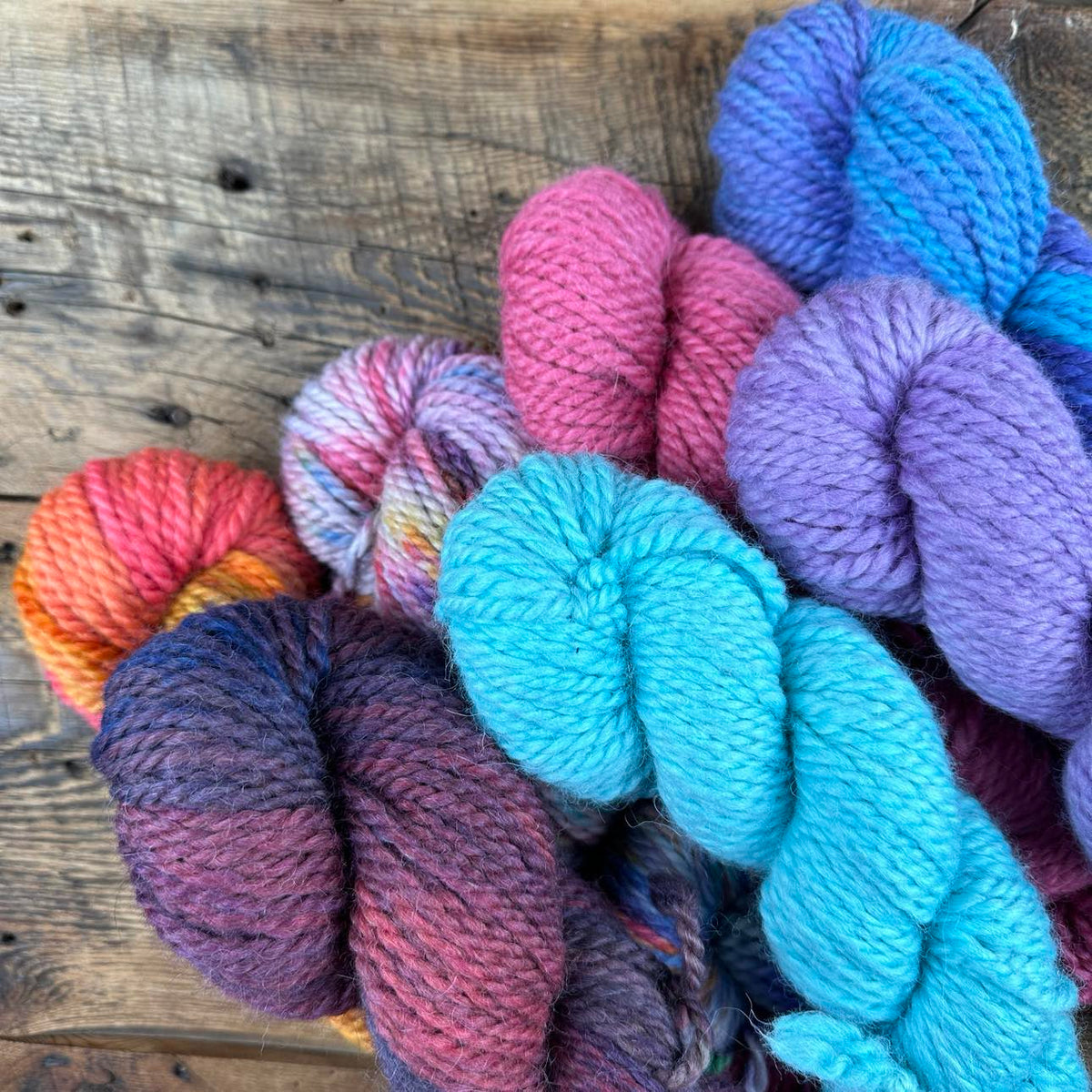 Bulky-Weight Farming Co-op Yarn - Hand-Dyed