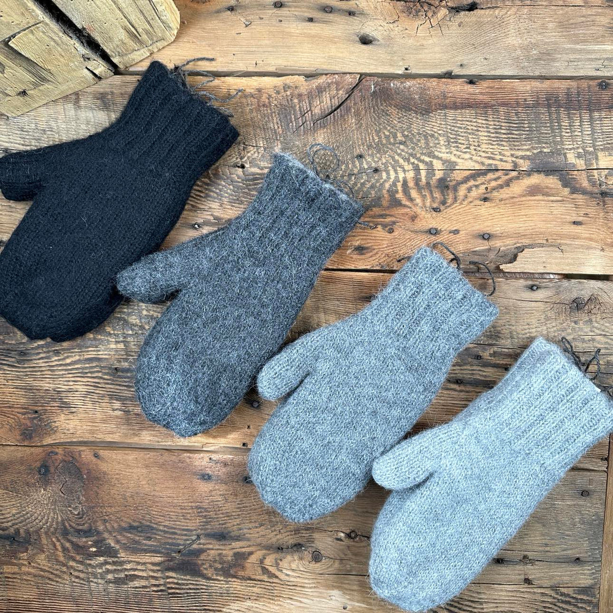 Double-Knit Felted Mittens