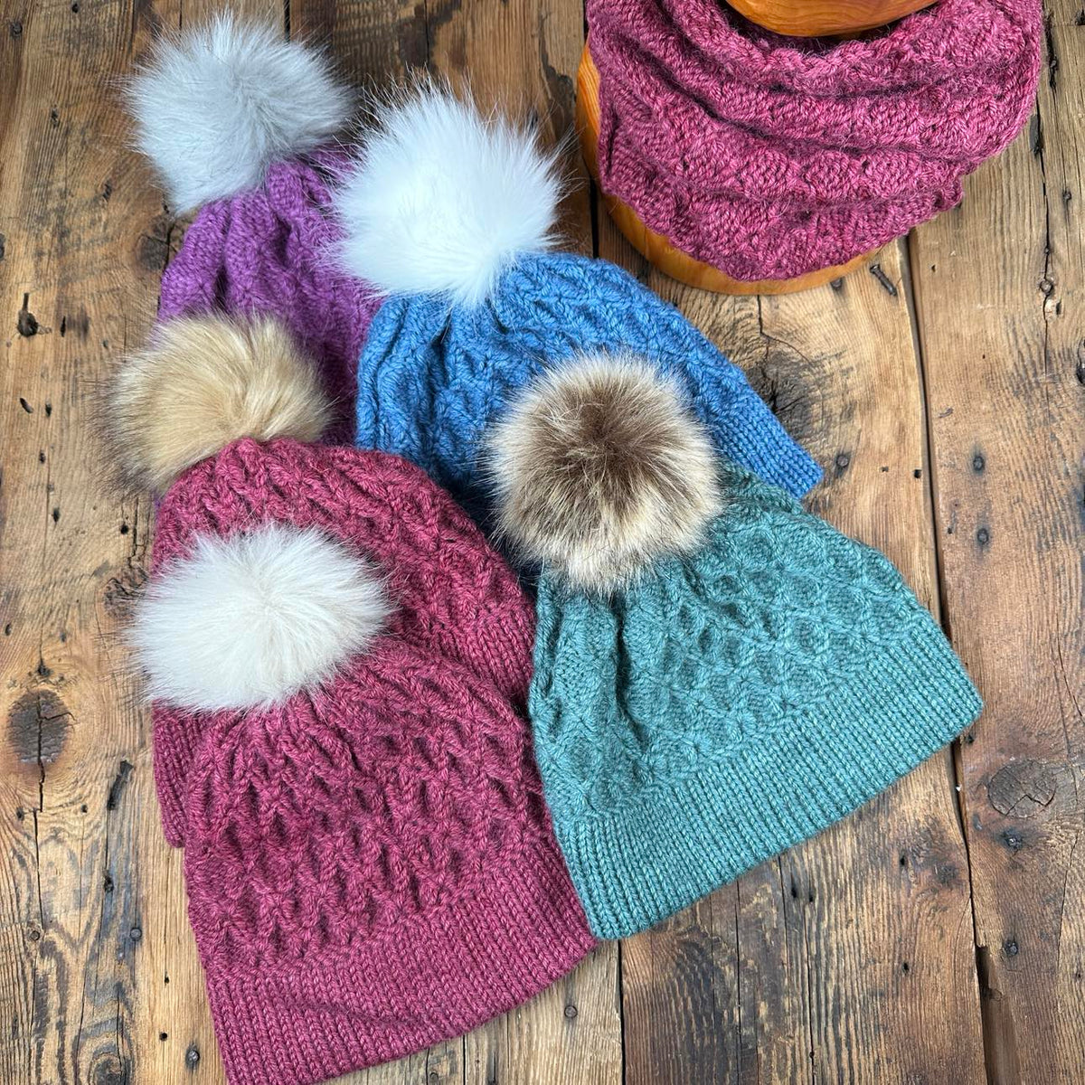 Oak Bay Brim Hat with Removable Pom Pom - Dyed