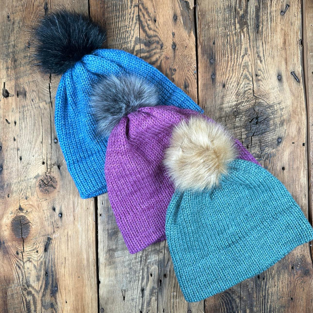Bay of Fundy Hat with Removable Pom Pom - Dyed