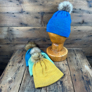 Bay of Fundy Hat with Removable Pom Pom - Dyed