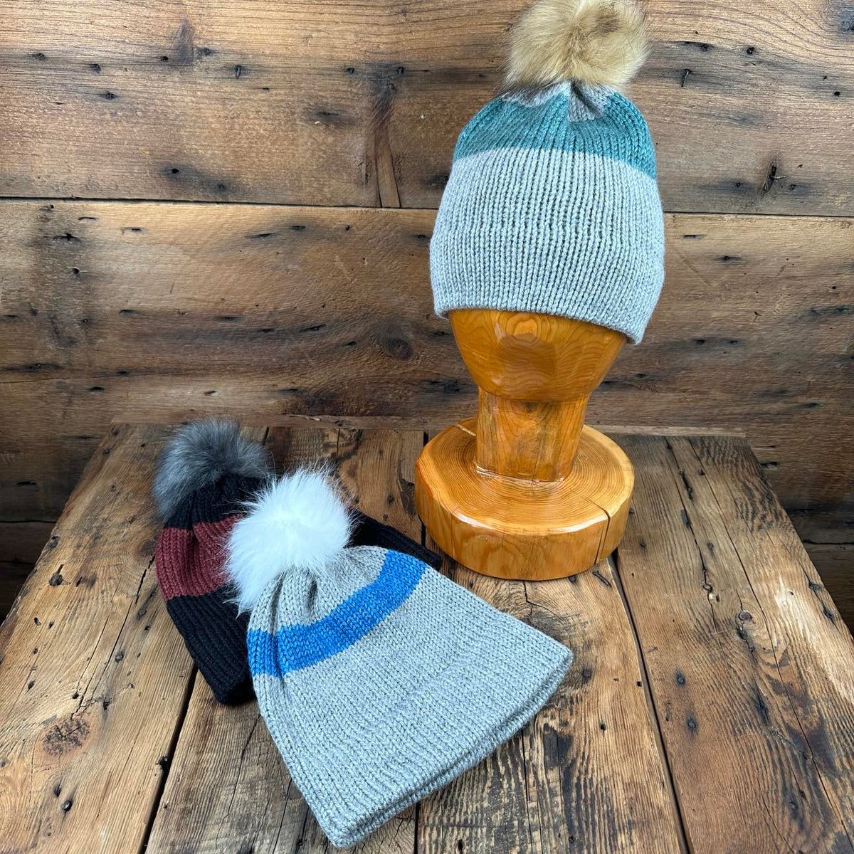 Bay of Fundy Hat with Removable Pom Pom - Dyed