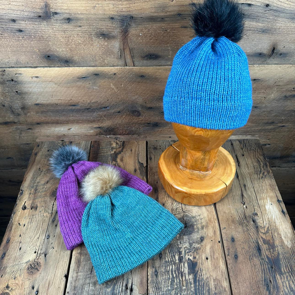 Bay of Fundy Hat with Removable Pom Pom - Dyed