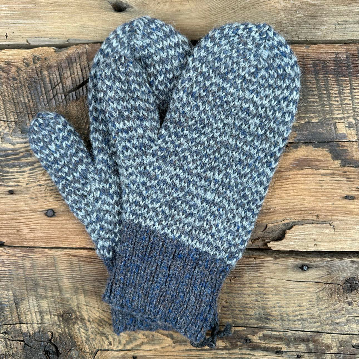 Hand-Knit Patterned Mittens