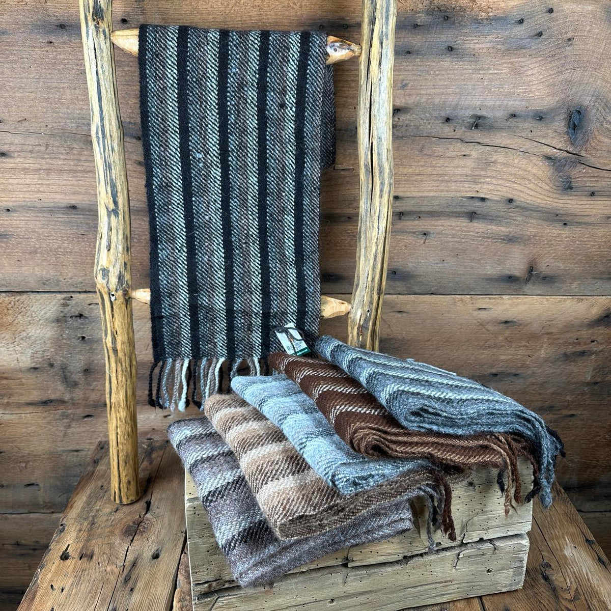 Rustic Hand-Woven Scarves