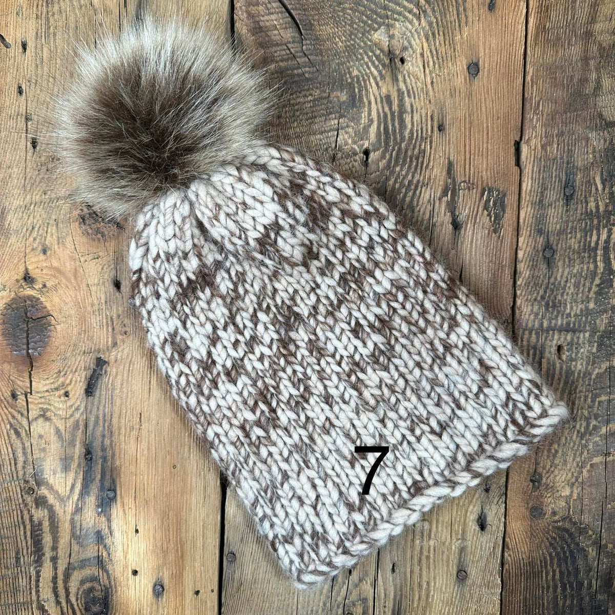 Beachcomber Beanie with Removable Vegan Pom Pom - Natural