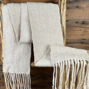 Custom Hand-Knit Scarf - Natural