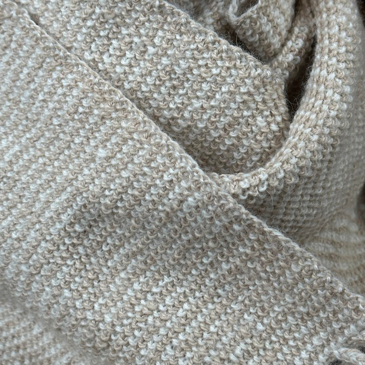 Custom Hand-Knit Scarf - Natural