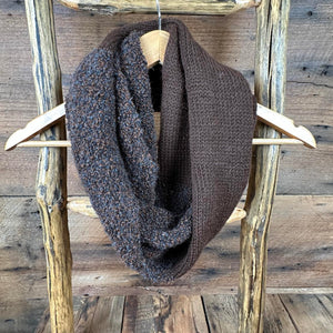 Mixed Texture Boucle Infinity Scarf