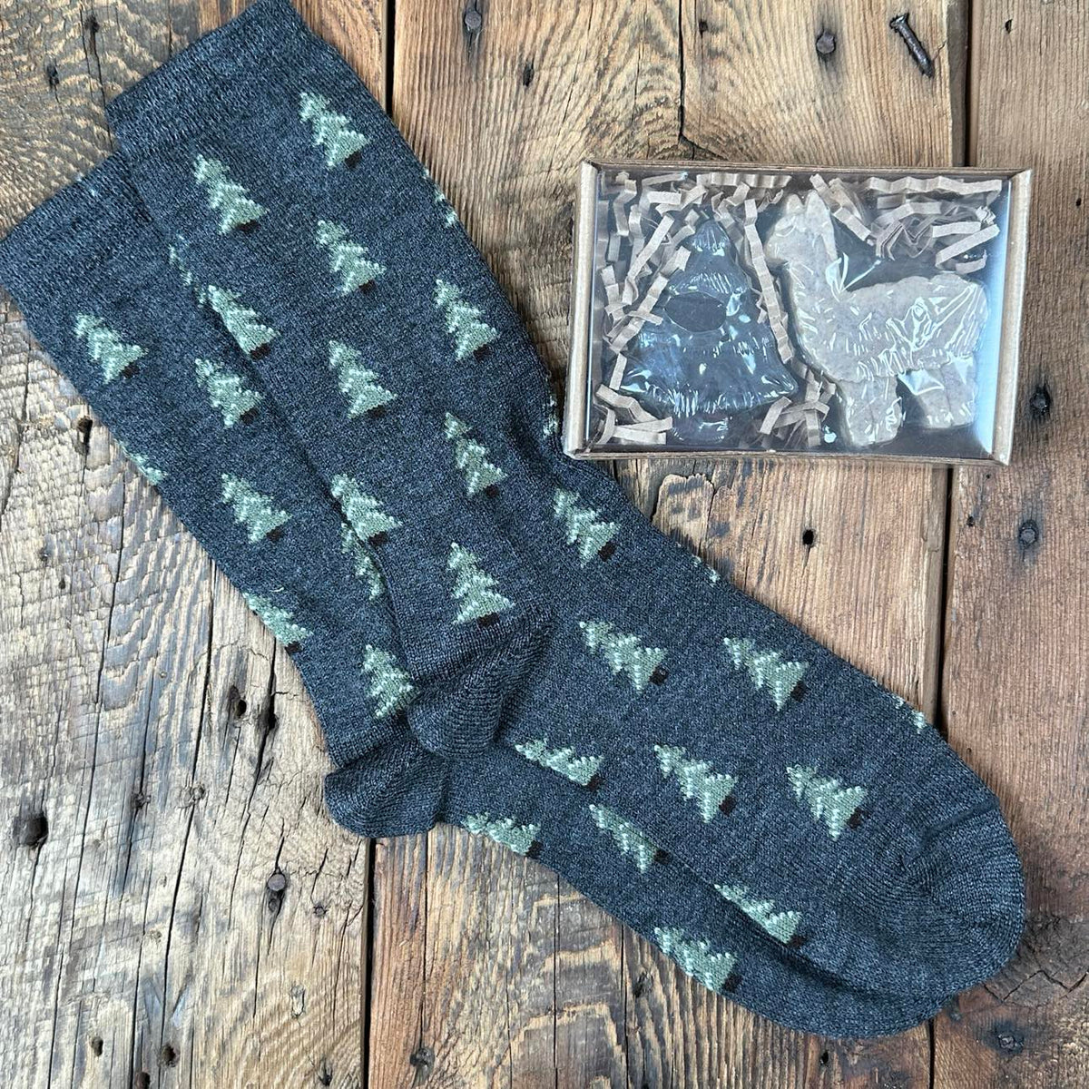 Christmas Tree Socks and Soap