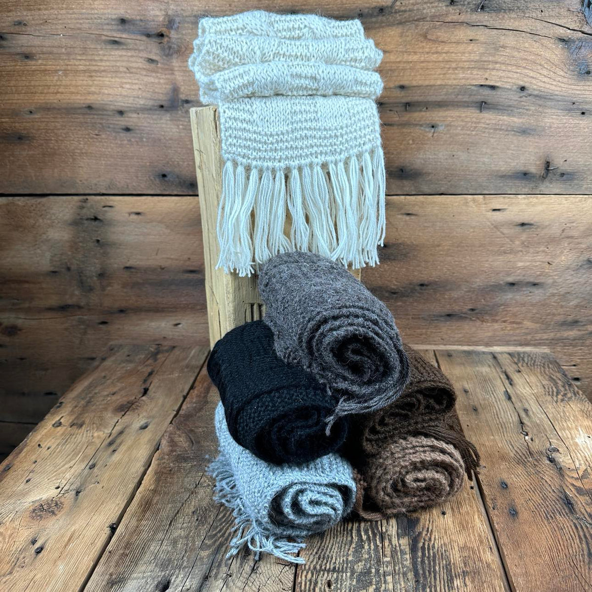 Hand-Made Cable-Knit Scarf