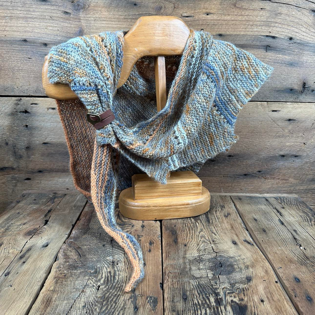 Hand-Knit Shawl - "Slices" Pattern